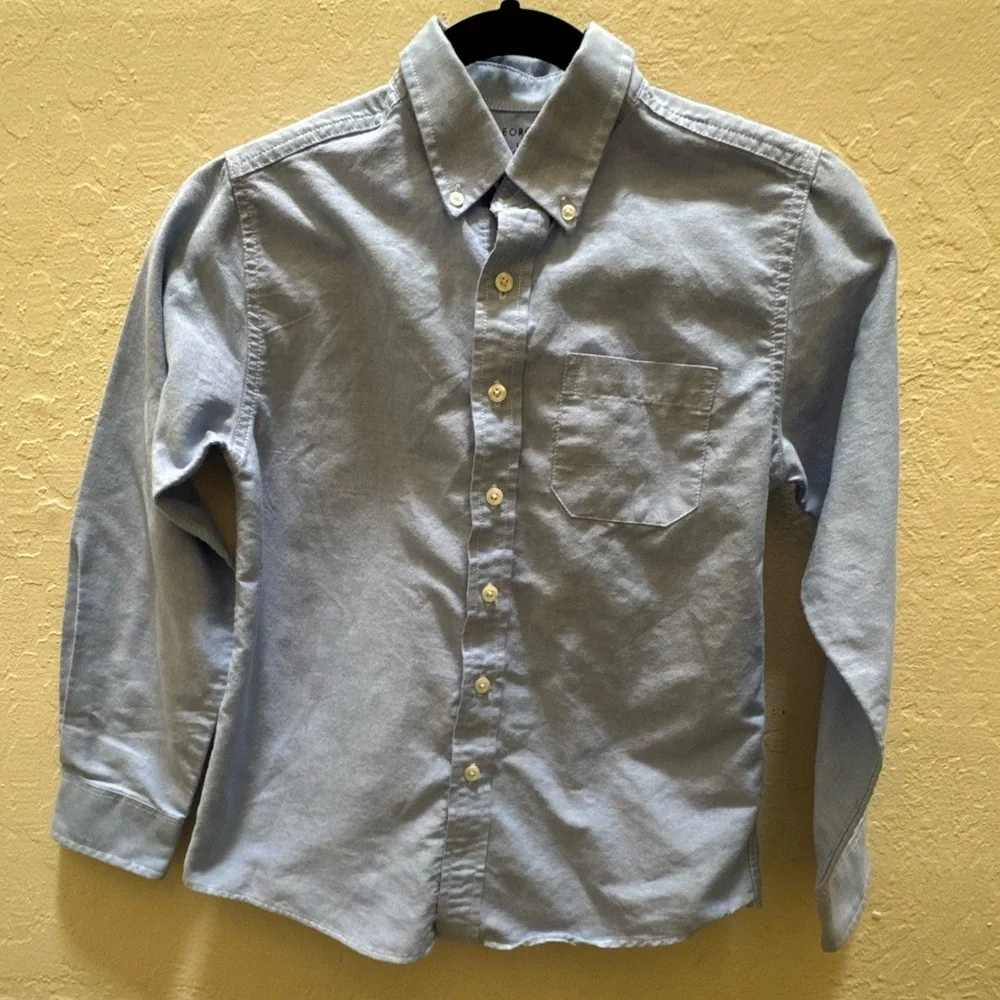 George Men's Sky Blue Casual Button-Down Shirt